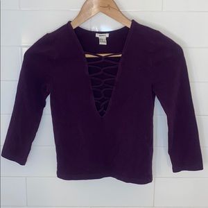 Plum Casual Crop